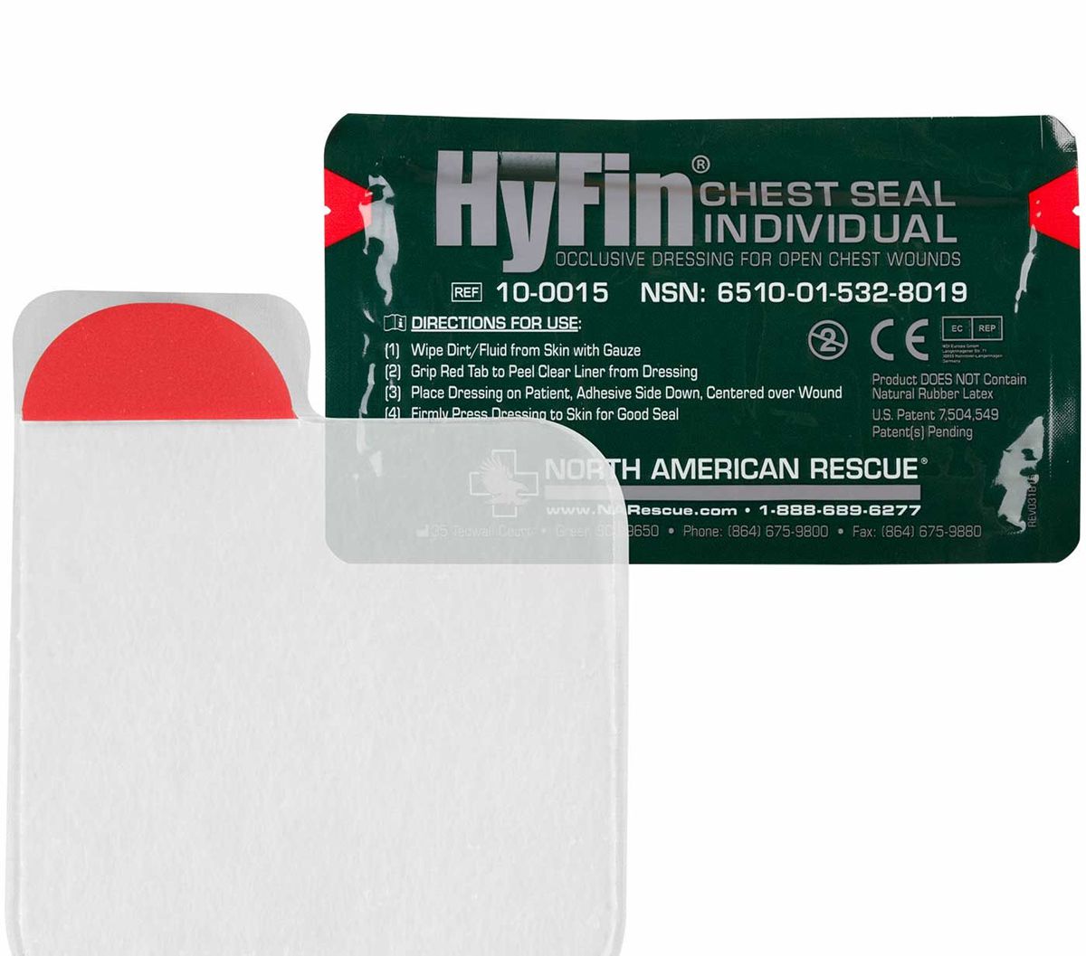 HyFin Chest Seal, 6" x 6" - Image 2