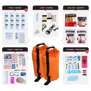 3 Person Comfort Survival Kit, Dry Bag