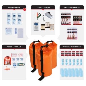 6 Person Necessity Survival Kit, Dry Bag