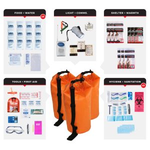 6 Person Essential Survival Kit, Dry Bag