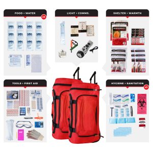 6 Person Comfort Survival Kit, Rolling Bag