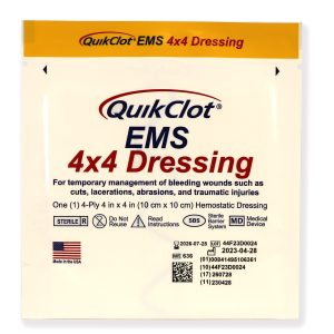 Alternative view of QuikClot EMS Dressing, 4" x 4" (10 cm x 10 cm)