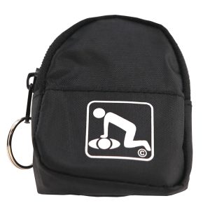 CPR Black Beltloop Keychain Backpack with Faceshield, Gloves, and Cleansing Wipes
