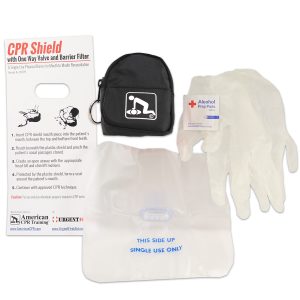 CPR Black Beltloop Keychain Backpack with Faceshield, Gloves, and Cleansing Wipes - Image 4