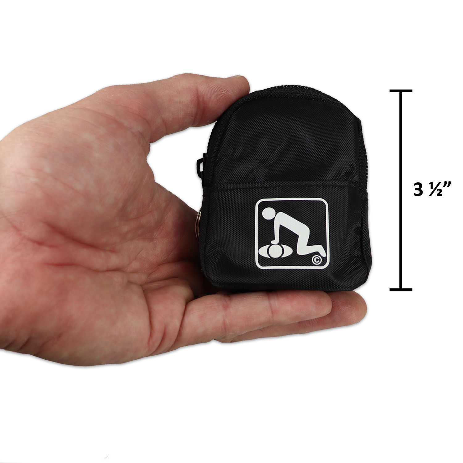 CPR Black Beltloop Keychain Backpack with Faceshield, Gloves, and Cleansing Wipes - Image 5