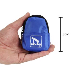CPR Blue Beltloop Keychain Backpack with Faceshield, Gloves, and Cleansing Wipes - Image 3