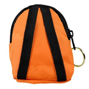 Alternative view of CPR Orange Beltloop Keychain Backpack with Faceshield, Gloves, and Cleansing Wipes