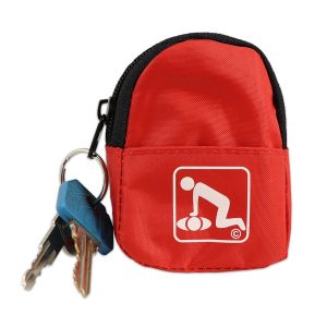 CPR Red Beltloop Keychain Backpack with Faceshield, Gloves, and Cleansing Wipes - Image 3