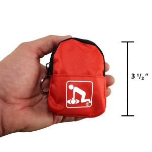 CPR Red Beltloop Keychain Backpack with Faceshield, Gloves, and Cleansing Wipes - Image 4