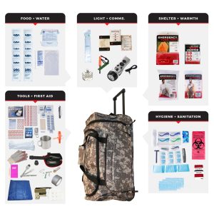 Elite Bug Out Bag, Rolling Bag, Camo