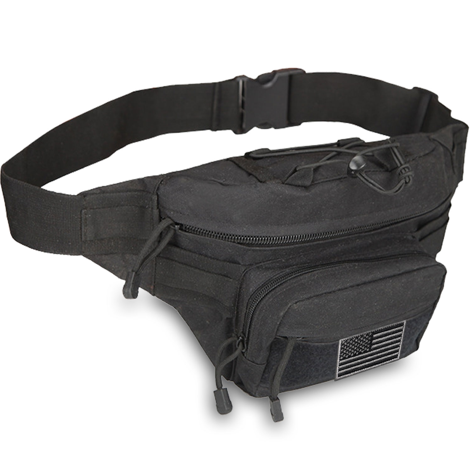 EDC Hunting Tactical Fanny Pack with USA Flag Patch - Image 3