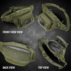 EDC Hunting Tactical Fanny Pack with USA Flag Patch - Image 4