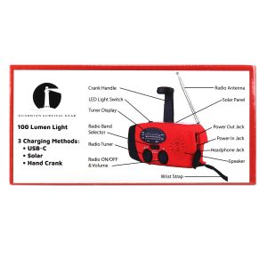 Alternative view of 4 in 1 Dynamo Solar NOAA Weather Band Radio and Flashlight