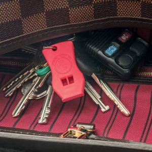 Alternative view of 2-Piece Plastic Raptor Whistle with Key Chain & Zipper Ring (115 dB)
