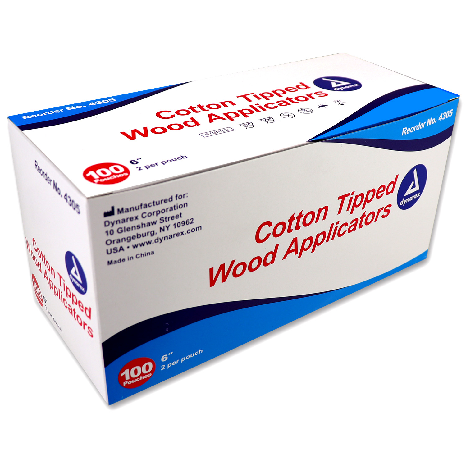 Cotton tipped applicator, Sterile 6", 200 per box - Image 2