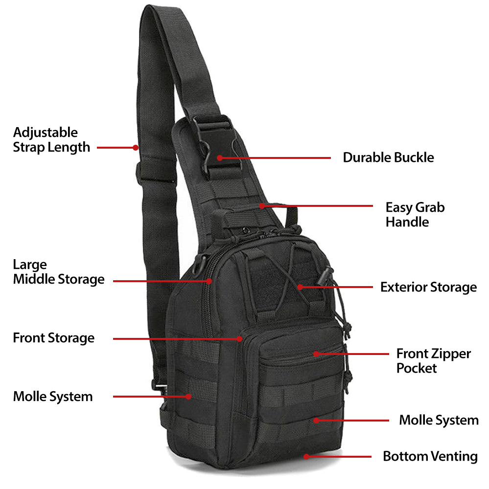 EDC Shoulder Bag - Tactical Chest Sling Bag (5 Liter) - Image 4