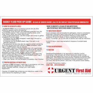 22 Piece Bodily Fluid Clean Up Pack / Bloodborne Pathogen Spill Kit - Image 5