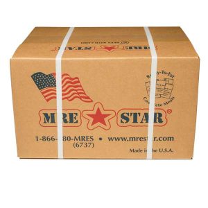 Alternative view of 1 Case of 12 Single Complete MRE Meals–1 Person-6-Days-Standard Variety with Heaters