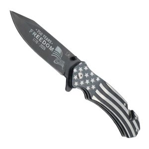 9" Spring Assisted USA Knife with Flag Handle