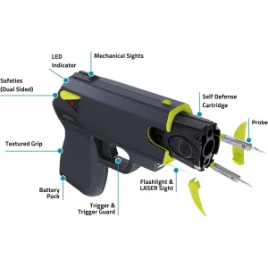 Alternative view of TASER Pulse 2 with extra Cartridges and Holster