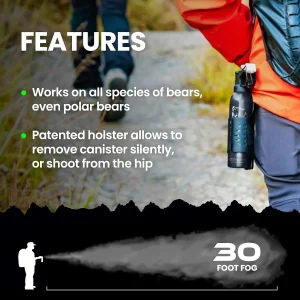 Griz Guard Bear Spray Fogger 7.9 oz w/Holster - Image 3