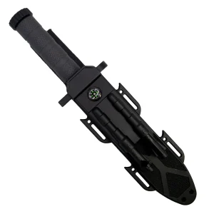 12.5" Fixed Blade Survival Knife with Sheath, Fire Starter, & Sharpening Rod - Image 3
