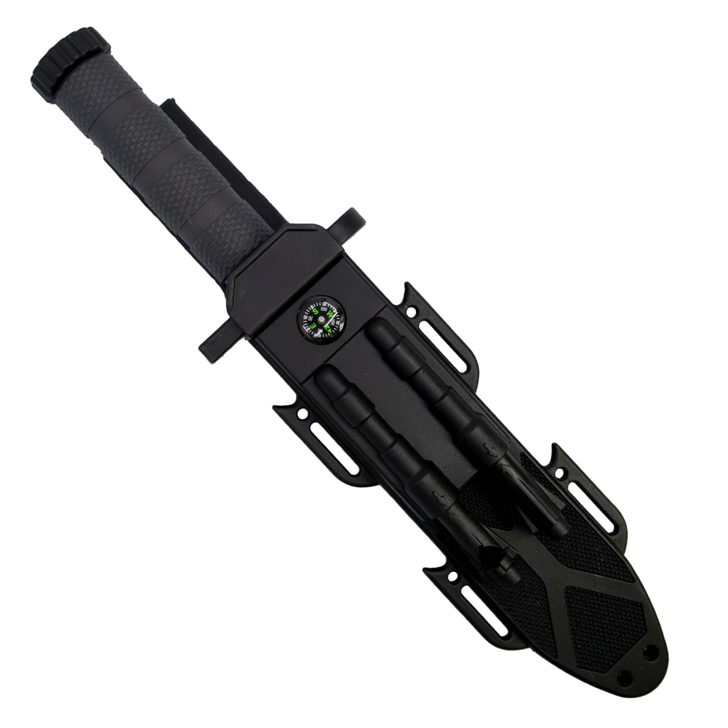 12.5" Fixed Blade Survival Knife with Sheath, Fire Starter, & Sharpening Rod - Image 3