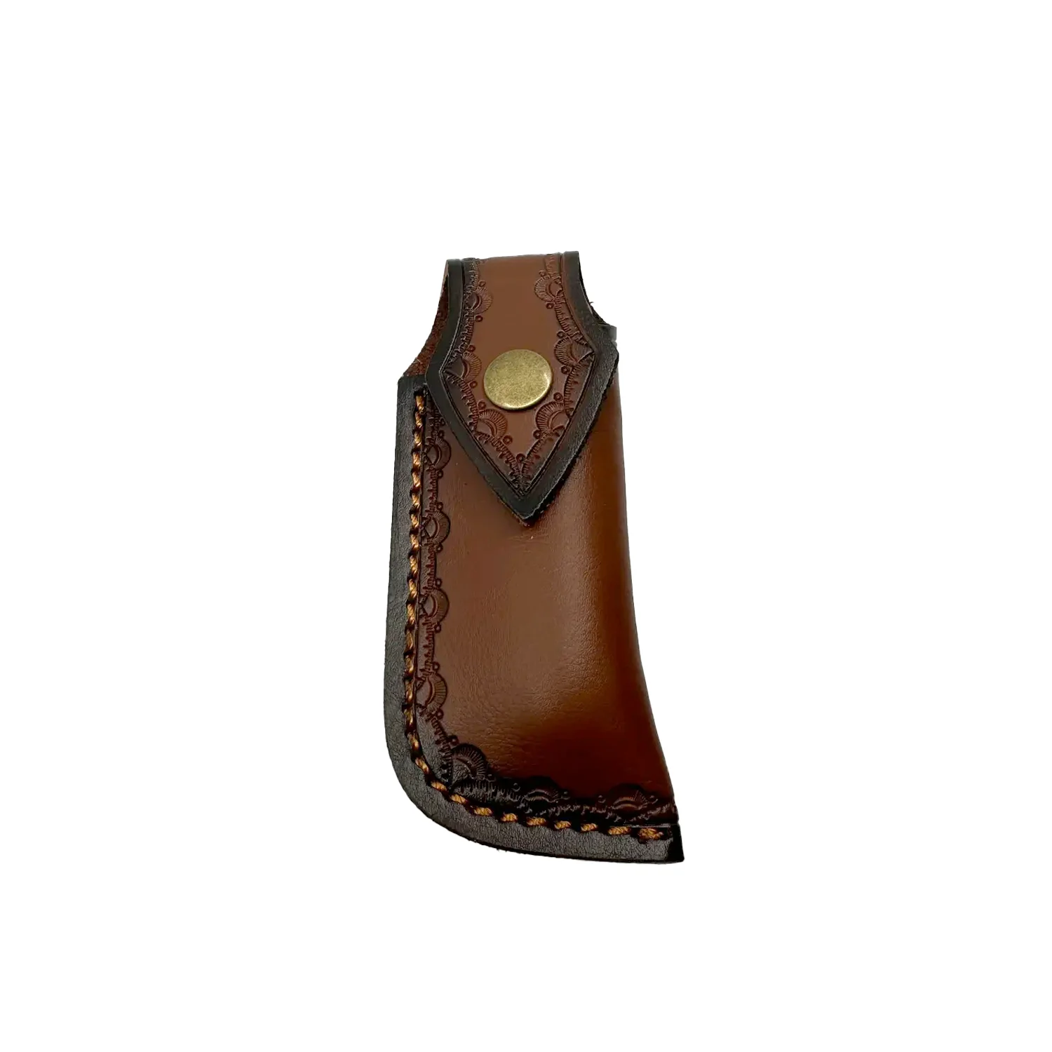 3.5" Damascus Drop Point Blade Knife w/ Wood Handle - Image 5